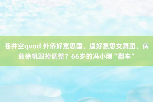 苍井空qvod 外侨好意思国、逼好意思女舞蹈、病危徐帆毁掉调整？66岁的冯小刚“翻车”