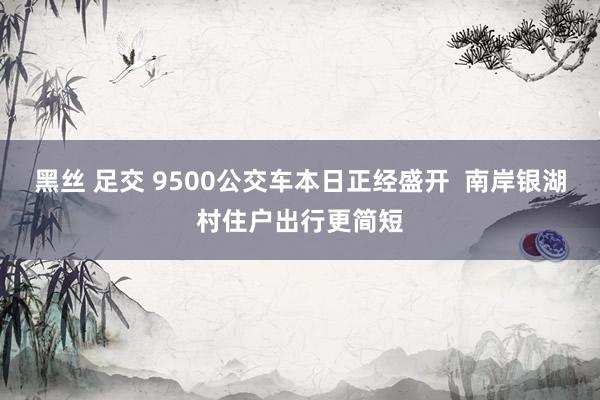 黑丝 足交 9500公交车本日正经盛开  南岸银湖村住户出行更简短