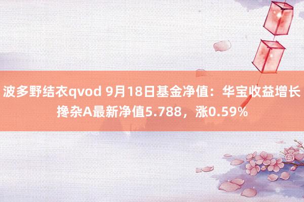 波多野结衣qvod 9月18日基金净值：华宝收益增长搀杂A最新净值5.788，涨0.59%