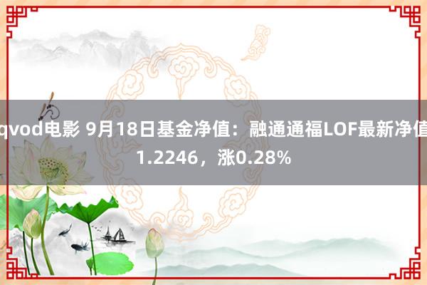 qvod电影 9月18日基金净值：融通通福LOF最新净值1.2246，涨0.28%