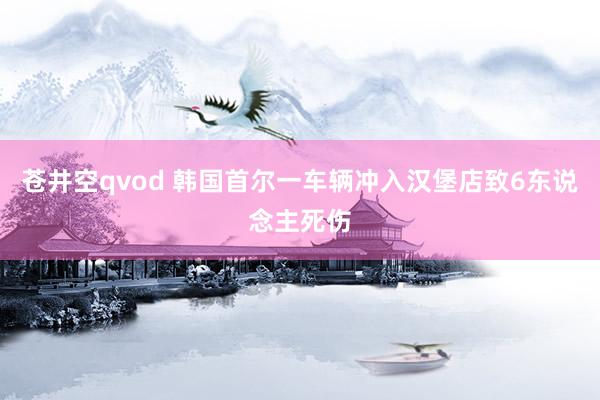 苍井空qvod 韩国首尔一车辆冲入汉堡店致6东说念主死伤