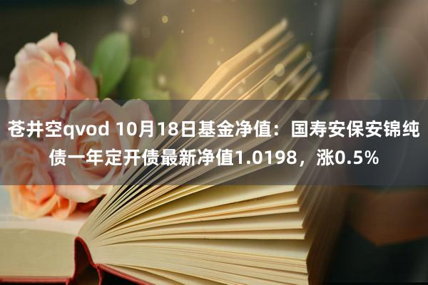 苍井空qvod 10月18日基金净值：国寿安保安锦纯债一年定开债最新净值1.0198，涨0.5%