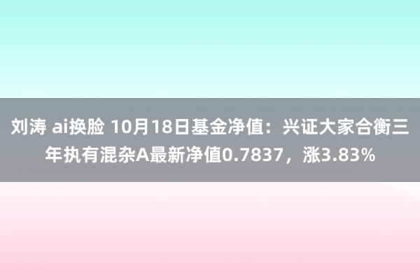 刘涛 ai换脸 10月18日基金净值：兴证大家合衡三年执有混杂A最新净值0.7837，涨3.83%