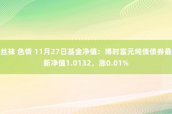 丝袜 色情 11月27日基金净值：博时富元纯债债券最新净值1.0132，涨0.01%