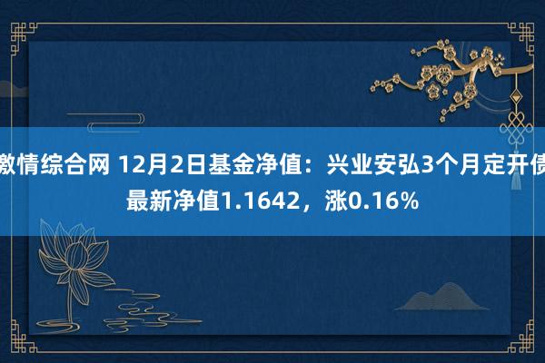 激情综合网 12月2日基金净值：兴业安弘3个月定开债最新净值1.1642，涨0.16%