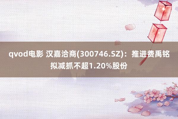 qvod电影 汉嘉洽商(300746.SZ)：推进费禹铭拟减抓不超1.20%股份