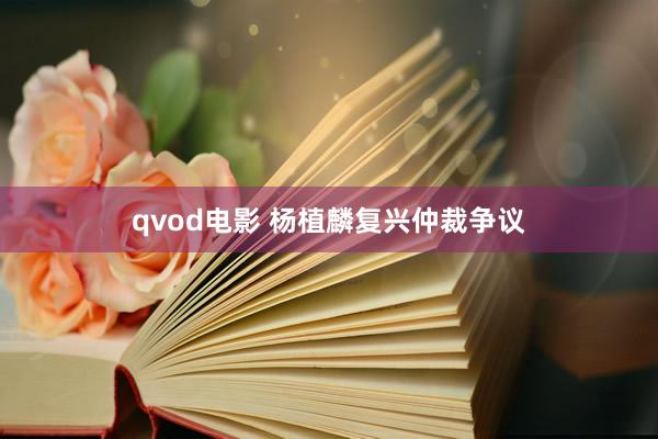 qvod电影 杨植麟复兴仲裁争议