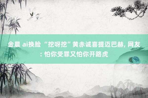 金晨 ai换脸 “挖呀挖”黄赤诚喜提迈巴赫， 网友: 怕你受罪又怕你开路虎