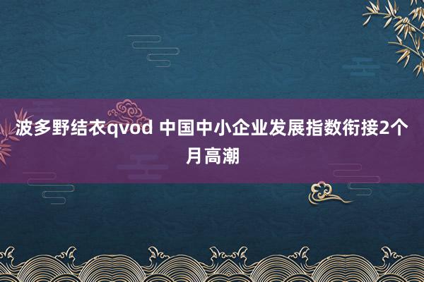 波多野结衣qvod 中国中小企业发展指数衔接2个月高潮