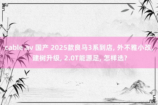 cable av 国产 2025款良马3系到店， 外不雅小改， 建树升级， 2.0T能源足， 怎样选?