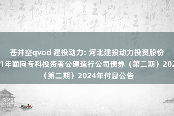 苍井空qvod 建投动力: 河北建投动力投资股份有限公司2021年面向专科投资者公建造行公司债券（第二期）2024年付息公告