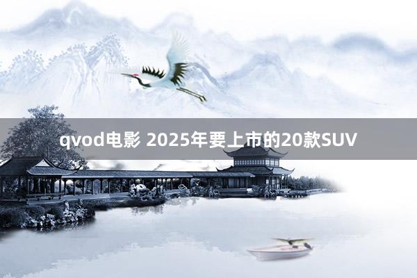 qvod电影 2025年要上市的20款SUV