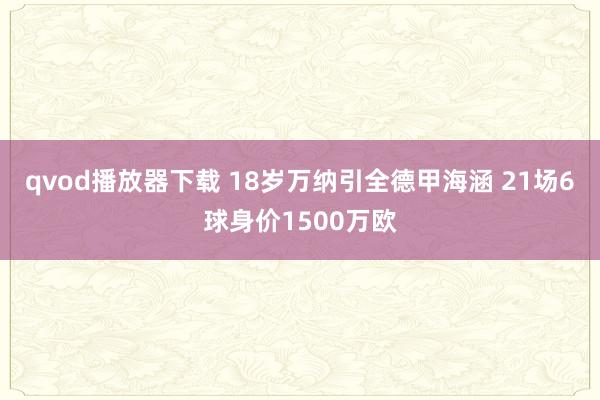 qvod播放器下载 18岁万纳引全德甲海涵 21场6球身价1500万欧