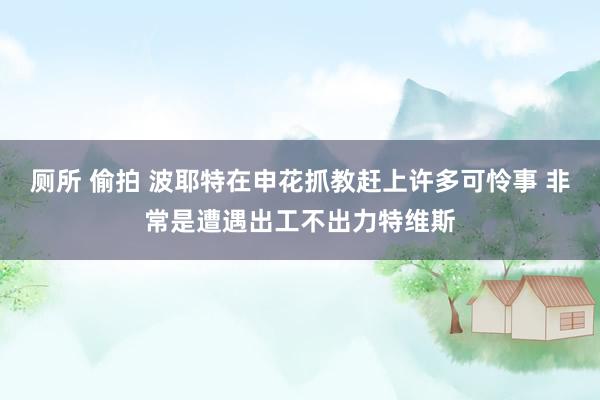 厕所 偷拍 波耶特在申花抓教赶上许多可怜事 非常是遭遇出工不出力特维斯