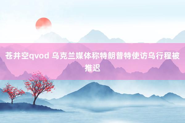 苍井空qvod 乌克兰媒体称特朗普特使访乌行程被推迟